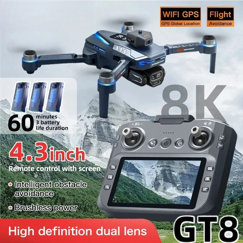Drone E88Pro Rc 4K - Original GT8 Drone 8K Professional Dual