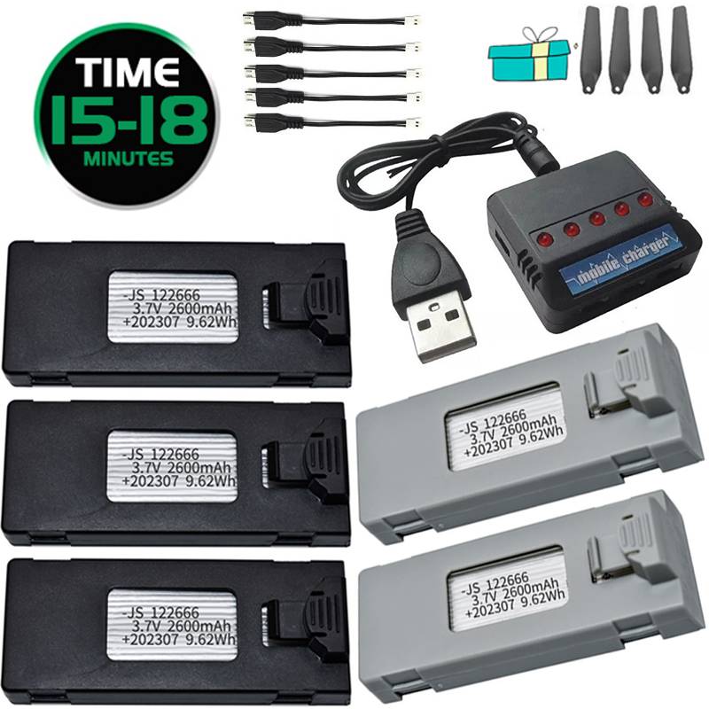 Drone Rc S1S - 3.7V 2600mAh RC Drone Battery for