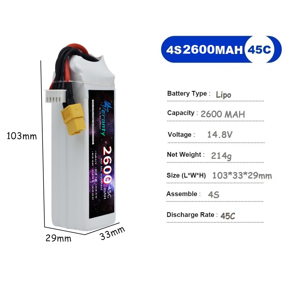 4S LiPo Battery 14.8V 1500mah  - Drone Rc Race recension och pris