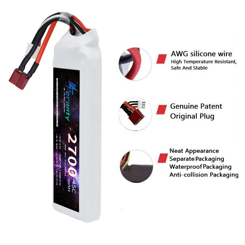 1/3PCS 2S 7.4V Lipo Battery 27 - Drone Rc Race recension och pris