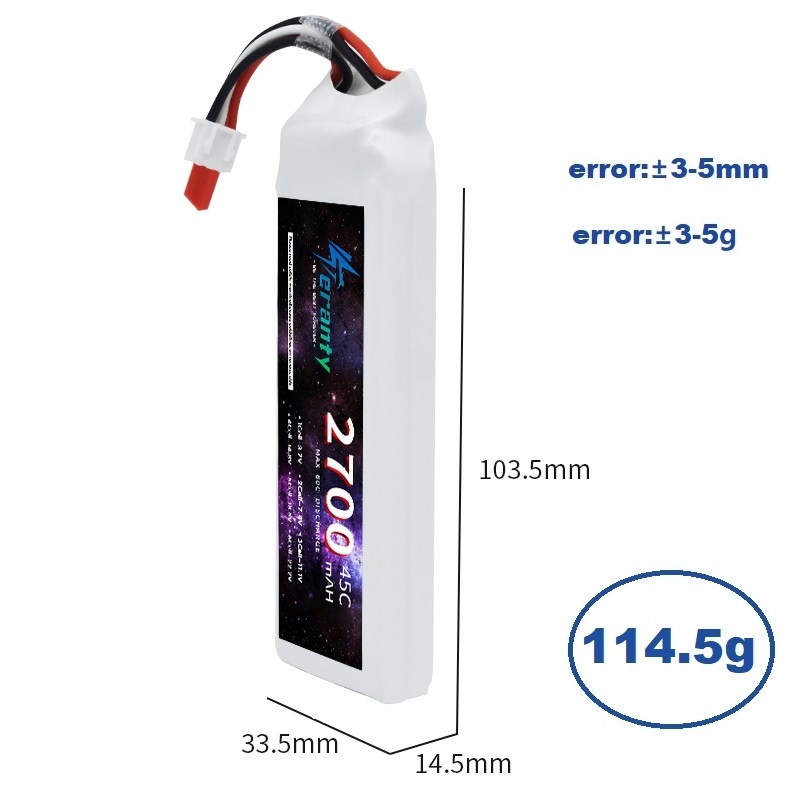 1/3PCS 2S 7.4V Lipo Battery 27 - Drone Rc Race recension och pris