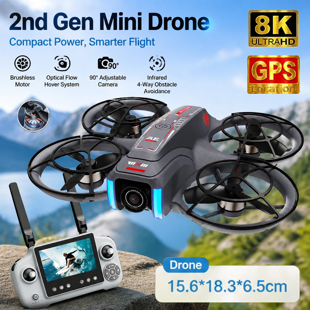 AE21 Mini Drone Toy 8K HD Dual - Drone E88Pro Rc 4K recension och pris